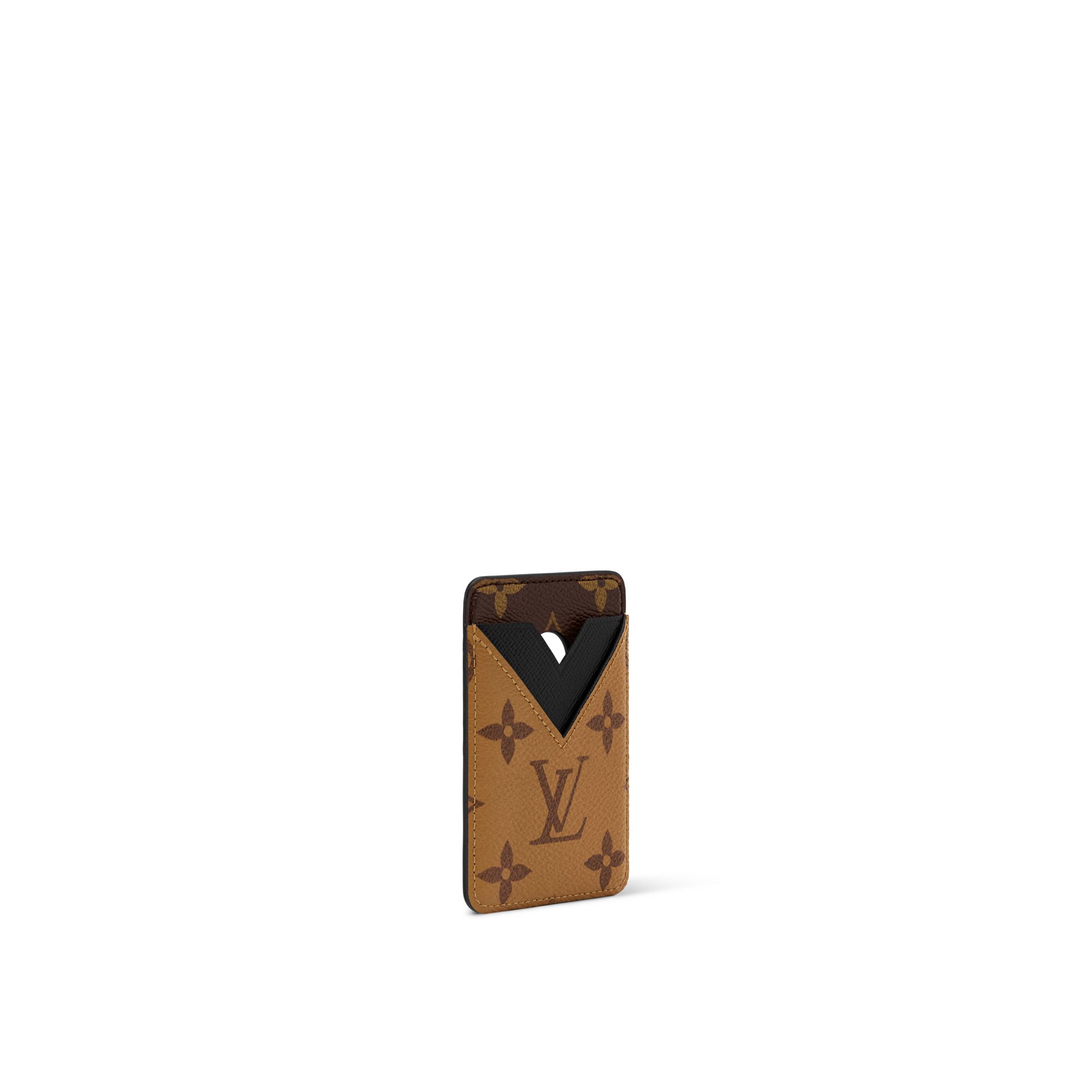 Magnetic Card Holder Monogram Reverse - Women - Small Leather
